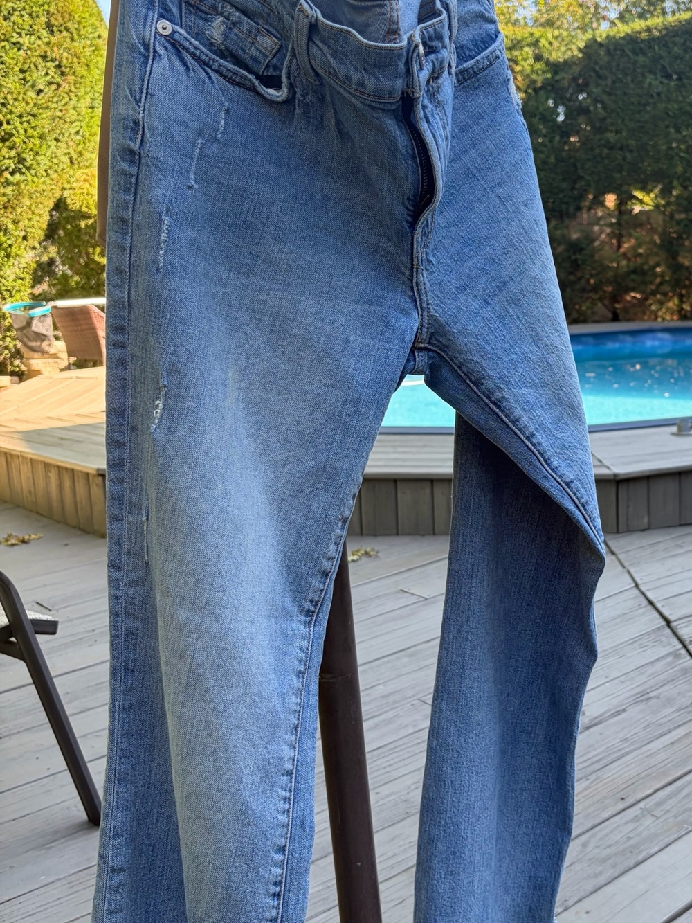 7 For All Mankind Original Bootcut Jeans W31 Light Wash Y2K Premium Denim